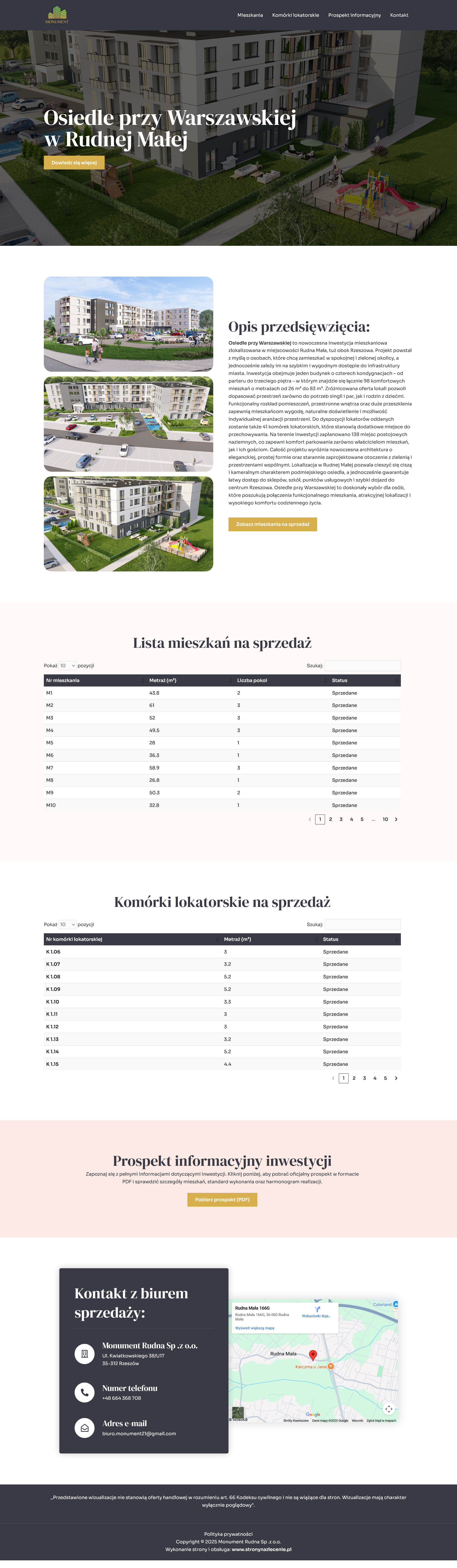 Osiedle przy Warszawskiej w Rudnej Małej Monument Rudna Sp .z o.o