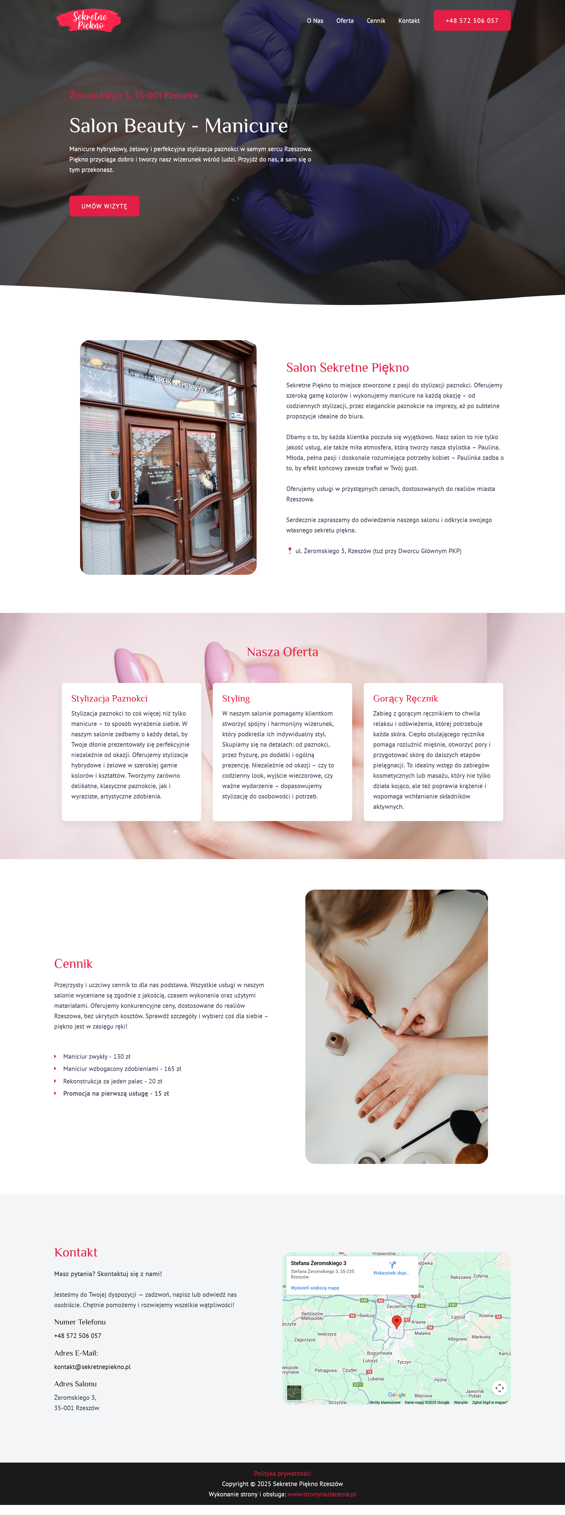 Sekretne Piękno Rzeszów - Salon Beauty - Manicure