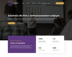Strona internetowa dla firmy szkoleniowej z Rzeszowa 2